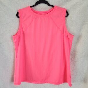 SOFIBELLA - NWOT Women's Sleeveless Top - UV Colors - Size 2X - Neon Pink/Coral